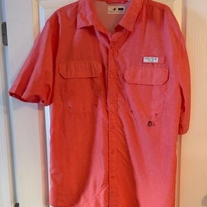 Nautica Men's Vibrant Coral Button Down Shirt